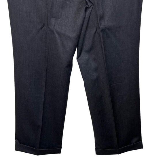 The Rodin Collection Mens Dark Gray Dress Slacks Wool Pleated Front Size 36 x 30 - Picture 6 of 16